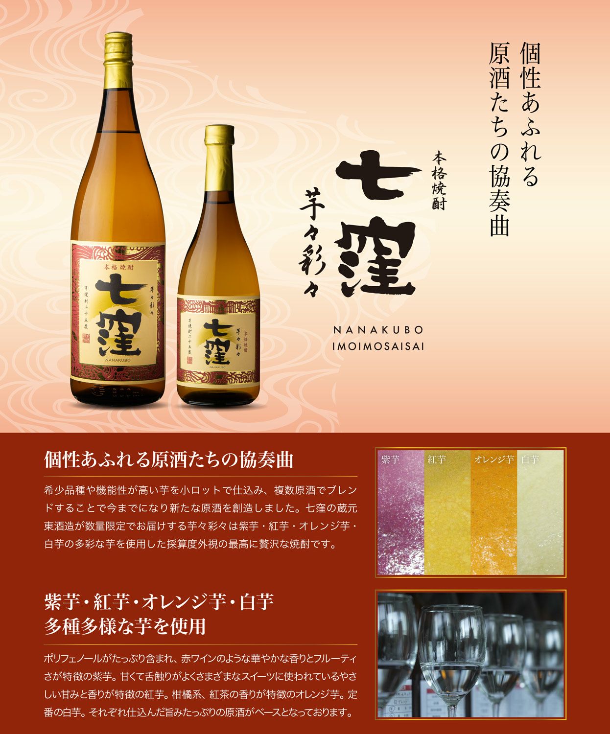 七窪 芋々彩々 25度1800ml