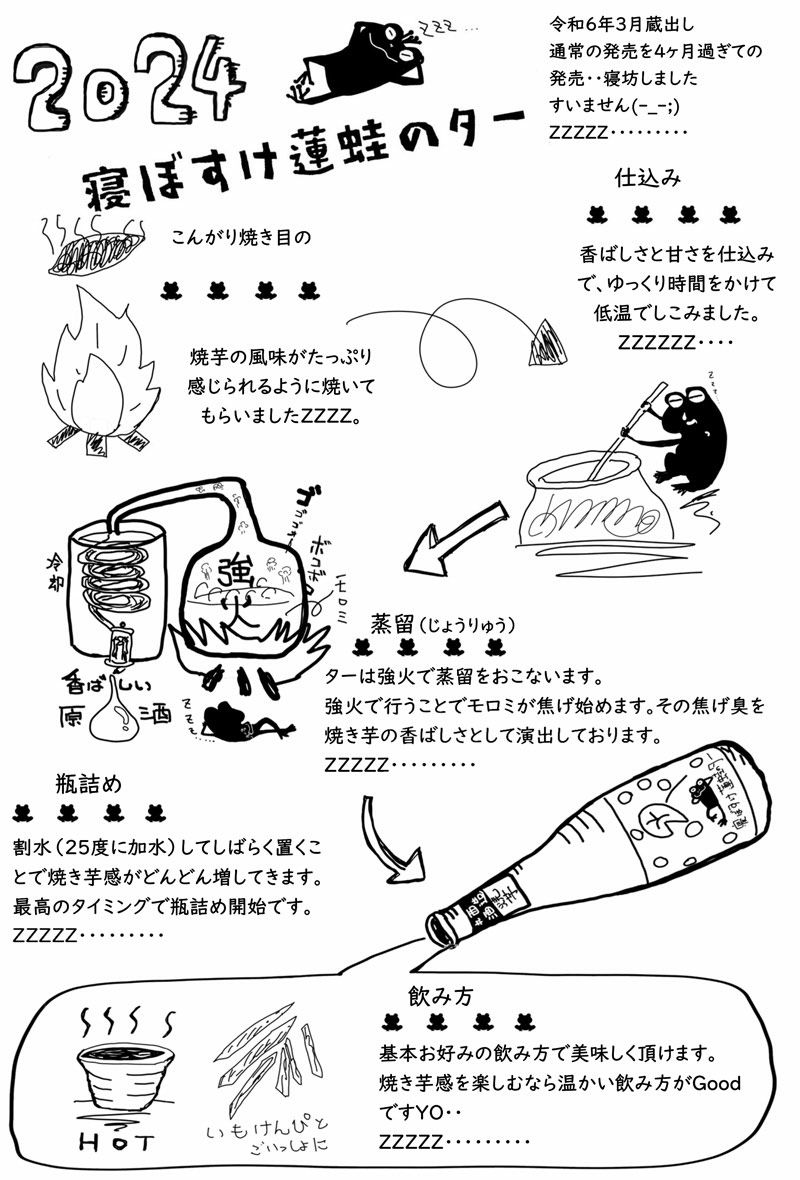 寝ぼすけ蓮蛙のター 25度720ml